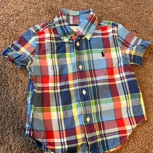 Ralph Lauren Short Sleeve Collared Button Down Shirt